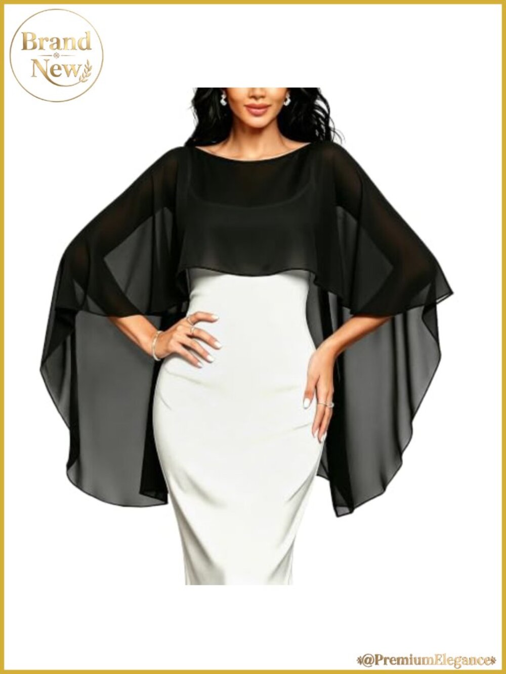 Chiffon Shawl Wrap for Evening Dresses Wedding Capelet